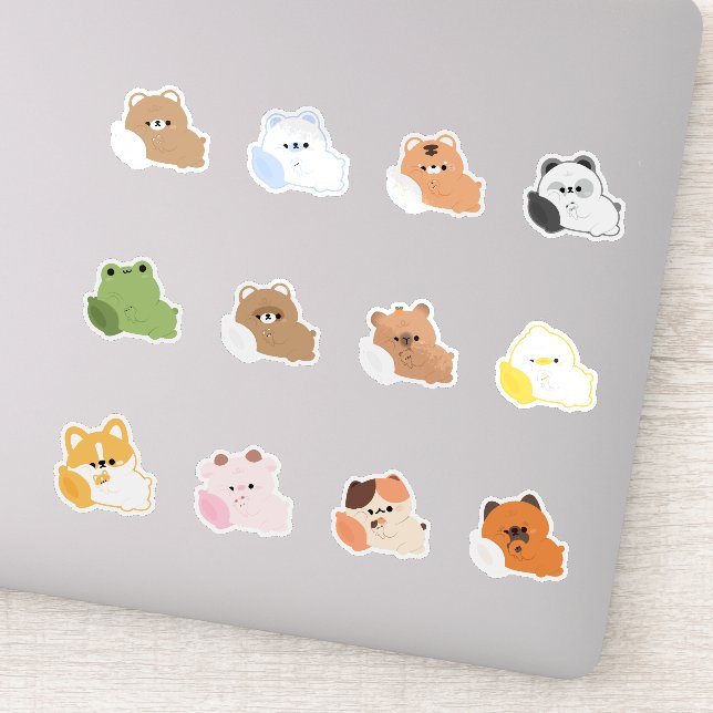 Sticker Animaux endormis (Détail)