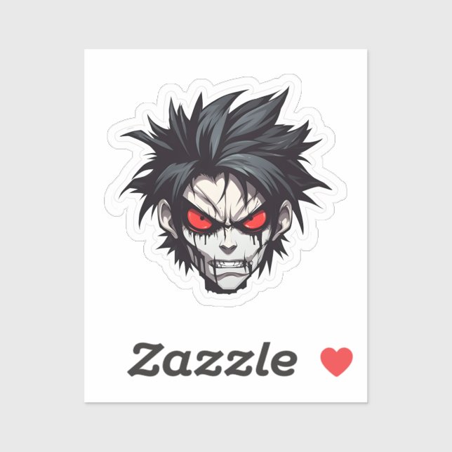 Sticker Anime Gothic Boy (Feuille)