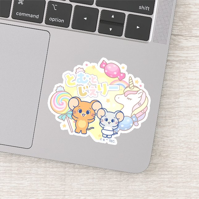 Sticker Anime Magique Candyland avec Jerry et Tuffy (Détail)