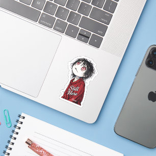 Sticker Anime sombre "Toujours là" Esthétique Illustratio