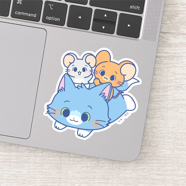Sticker Anime Tom, Jerry et Tuffy (Détail)