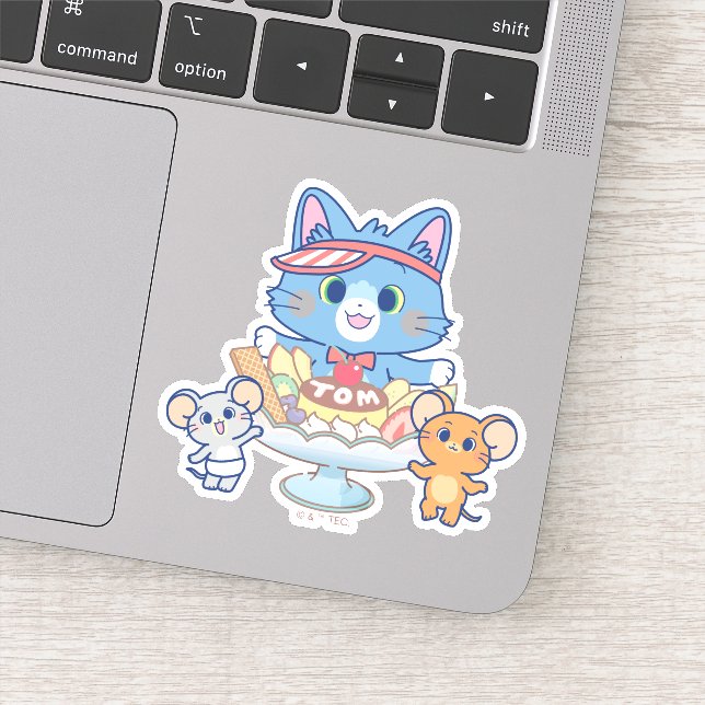 Sticker Anime Tom, Jerry et Tuffy Dessert Parlor (Détail)