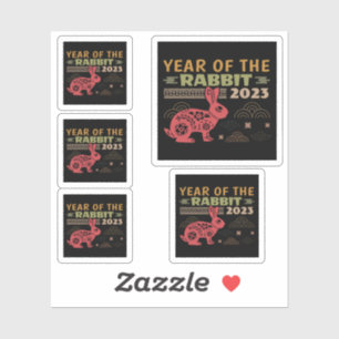 Sticker Année chinoise du zodiaque du lapin 2023