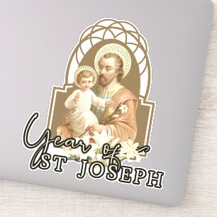 Sticker Année Saint Joseph Enfant Jésus Prière catholique