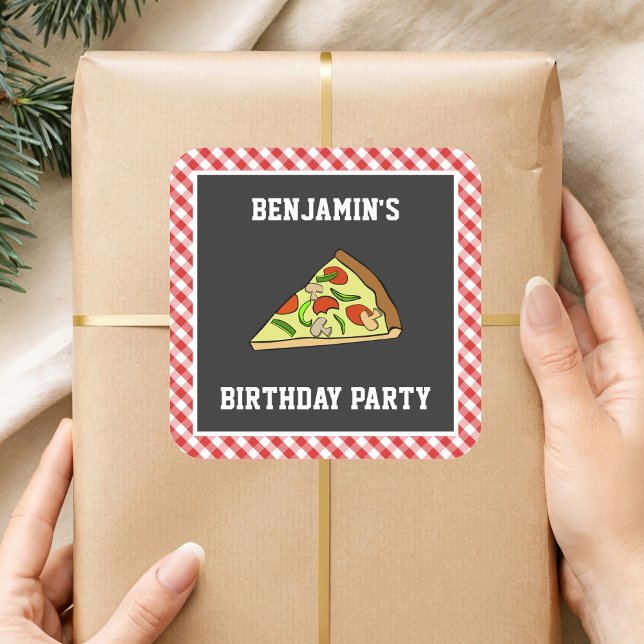 Sticker Anniversaire de enfant Party Pizza Cute Fa (Créateur téléchargé)