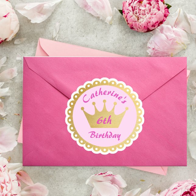 Sticker Anniversaire de la princesse royale rose (Créateur téléchargé)