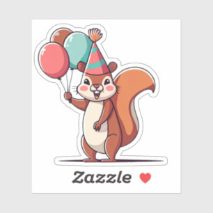 Sticker Anniversaire de l'écureuil