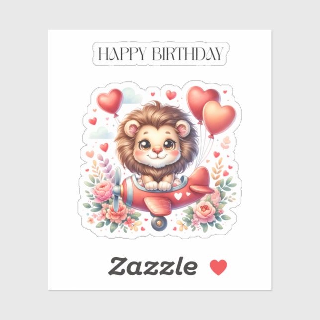 Sticker Anniversaire Lion Volant (Feuille)