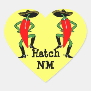 Sticker Anthropomorphic Chili Pepper Men Hatch NM