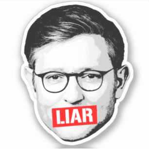 Sticker anti-Mike Johnson