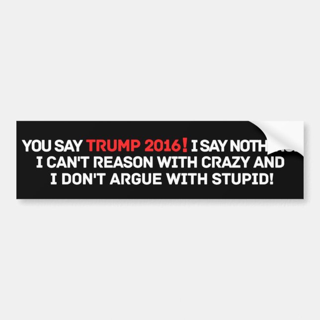 Sticker anti-Trump 2020 amusant (Devant)