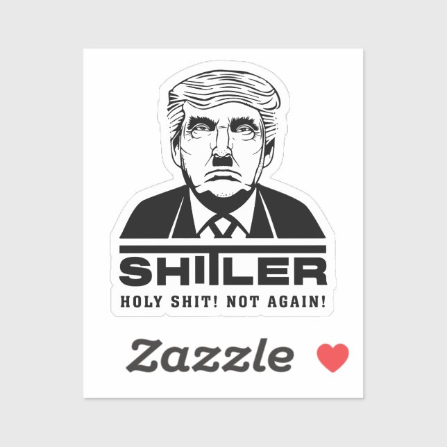 Sticker anti-Trump (SHITLER) drôle (Feuille)