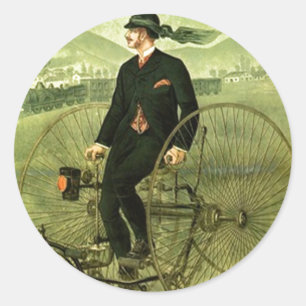 Sticker Antique Bicycle Tricycle advertising Bike