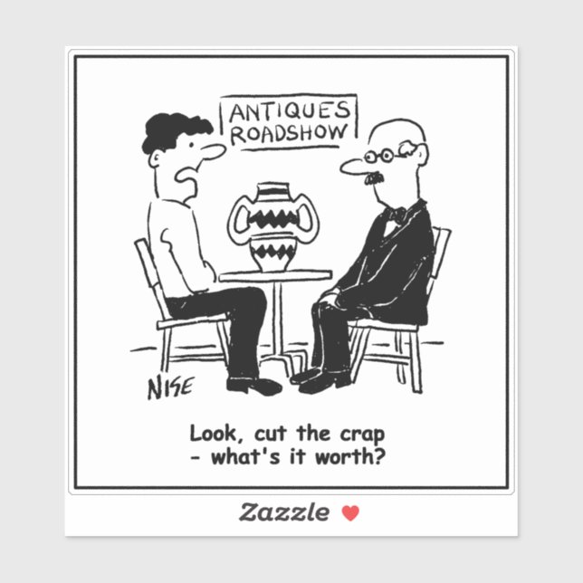 Sticker Antiques Expert. What's It Worth Funny Valuation (Feuille)