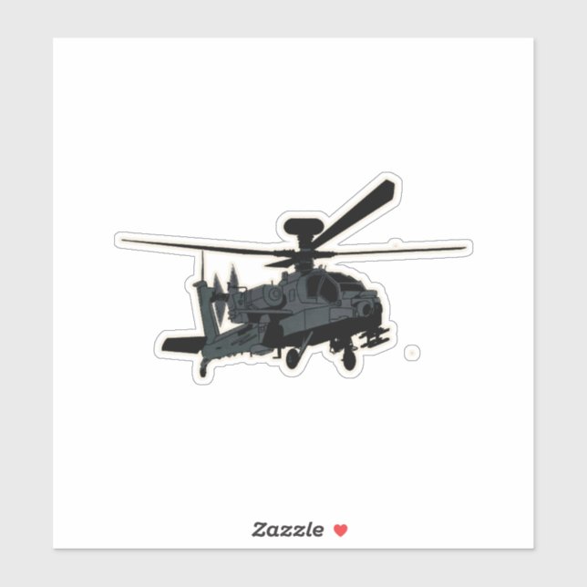 Sticker Apache, AH-64, Hélicoptère d'attaque (Feuille)
