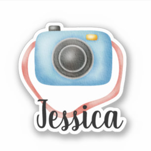 STICKER APPAREIL PHOTO DE NOM PERSONNALISÉ