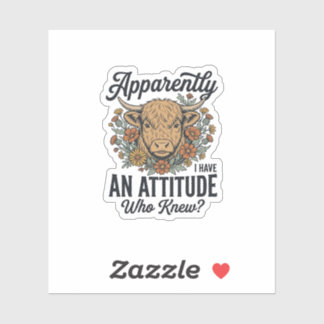 Sticker Apparemment j'ai un t-shirt de vache des Highlands