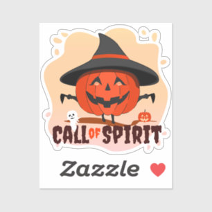 Sticker Appel d'Halloween de l'esprit