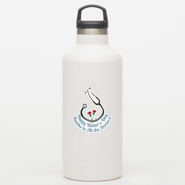 Sticker Appréciation Docteur Day Stethoscope (Gourde)