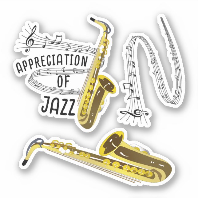 Sticker Appréciation internationale du jazz (Devant)