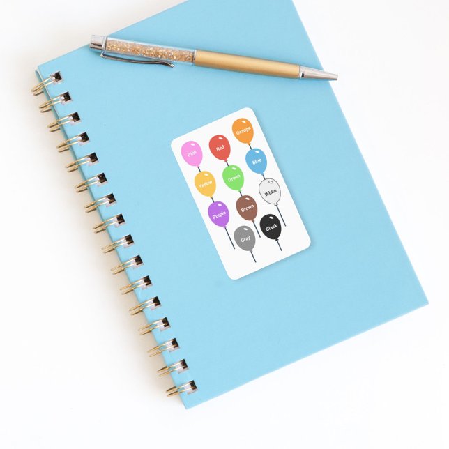 Sticker Apprendre les couleurs avec des ballons Autocollan (Learning Colors with balloons Sticker)