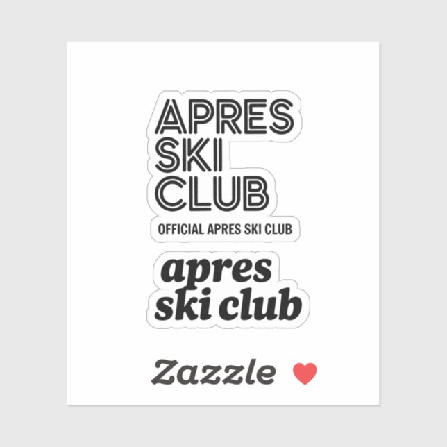 Sticker Apres Ski Club Coffee Mug – Winter Ski Lover Gift (Feuille)