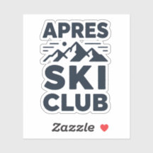 Apres Ski Club Mountain Logo - Custom Mens Winter 