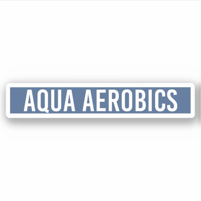 Sticker Aqua Aerobics Minimalist Water Aerobics Cadeau (Devant)