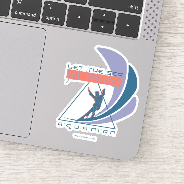 Sticker Aquaman | Laissez La Mer Vous Libérer (Détail)