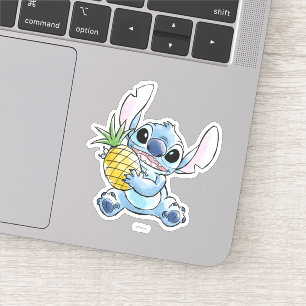 Sticker Aquarelle ananas