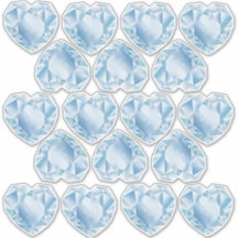 Aquarelle Coeur Diamants Cute Pastel Mariage bleu