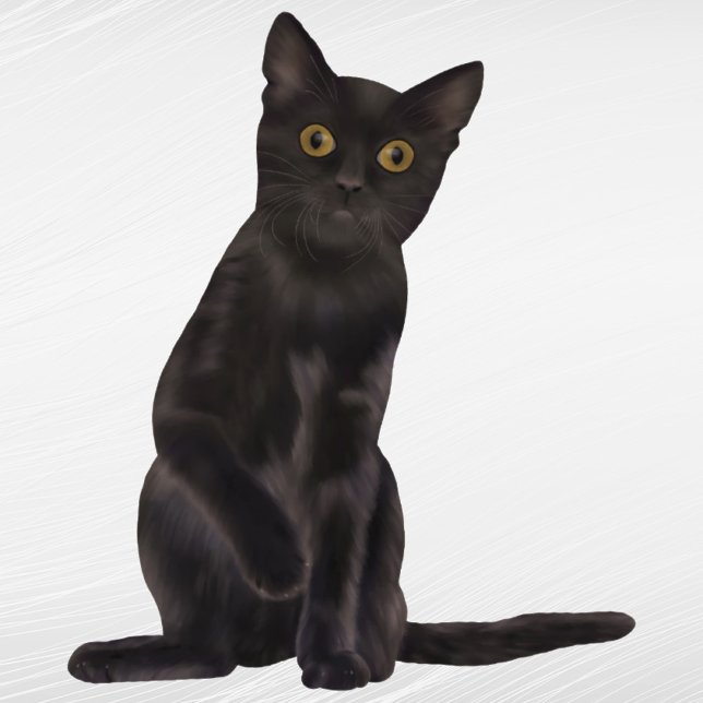 Sticker Aquarelle de chat noir Halloween (Créateur téléchargé)