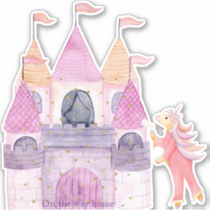 Sticker Aquarelle de Parties scintillant rose mignonne Uni