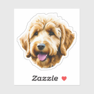 Sticker Aquarelle Goldendoodle