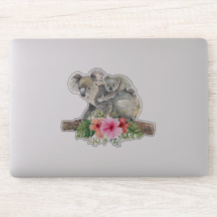Sticker Aquarelle Koala Oears mignonne maman & bébé