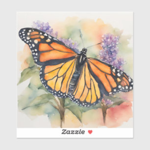 Sticker Aquarelle Monarch Papillon Imprimer