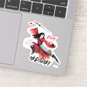 Sticker Aquarelle Mulan "Defy Ordinary"
