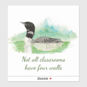Sticker Aquarelle Oiseau commun Oiseau sauvage Citation Ar