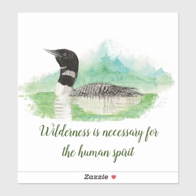 Sticker Aquarelle Oiseau commun Oiseau sauvage Citation Ar (Feuille)