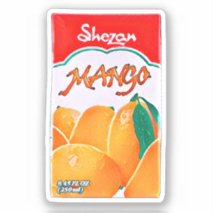 Sticker Aquarelle Peinture Shezan Mango Juice Desi
