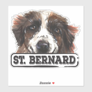 Sticker Aquarelle St. Bernard