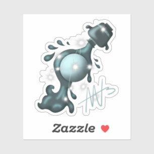 Sticker Aquarius Uranus Zodiac cosmique