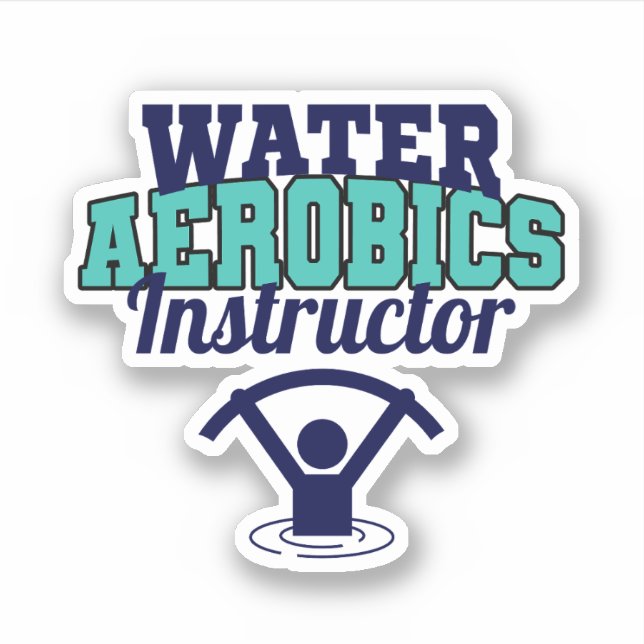 Sticker Aquatique Aérobic Exercice aquatique Fitness (Devant)