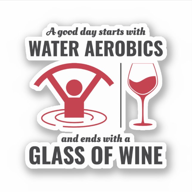 Sticker Aquatique Aérobic Exercice aquatique Fitness (Devant)