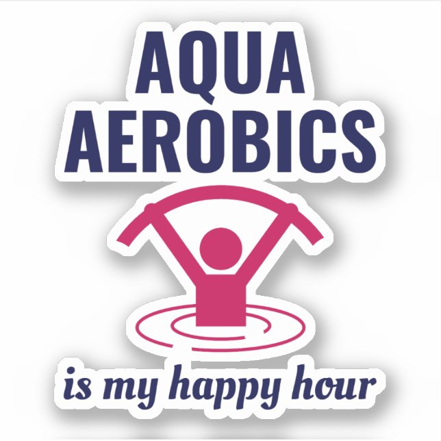 Sticker Aquatique Aérobic Exercice aquatique Fitness (Devant)