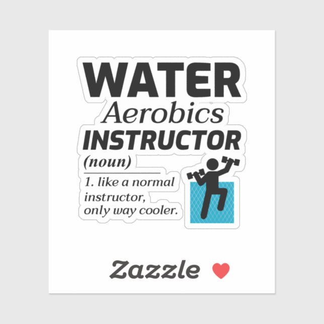 Sticker Aquatique Aérobic Exercice aquatique Fitness (Feuille)
