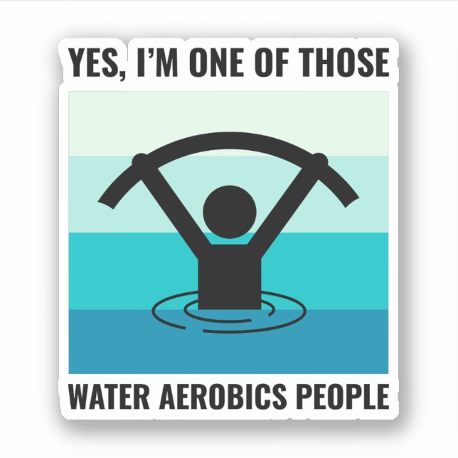 Sticker Aquatique Aérobic Exercice aquatique Fitness (Devant)