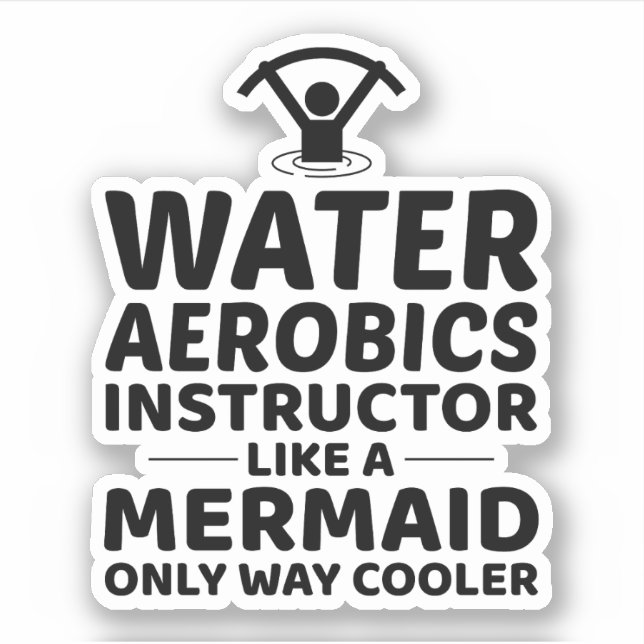 Sticker Aquatique Aérobic Exercice aquatique Fitness (Devant)