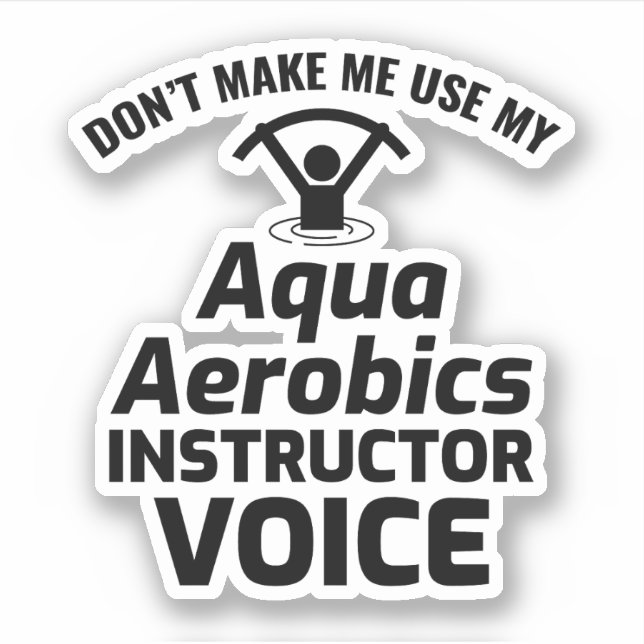 Sticker Aquatique Aérobic Exercice aquatique Fitness (Devant)