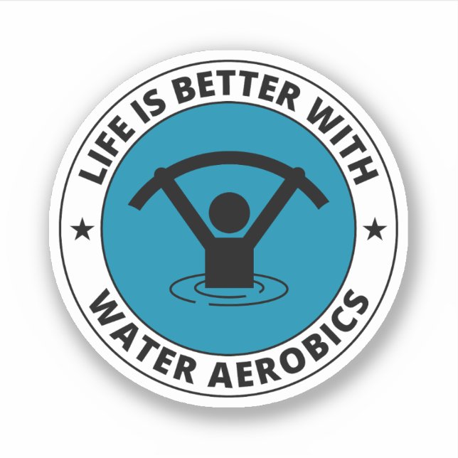 Sticker Aquatique Aérobic Exercice aquatique Fitness (Devant)